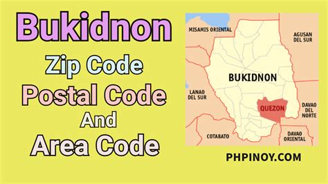 zip code baungon bukidnon|Bukidnon Postal code .